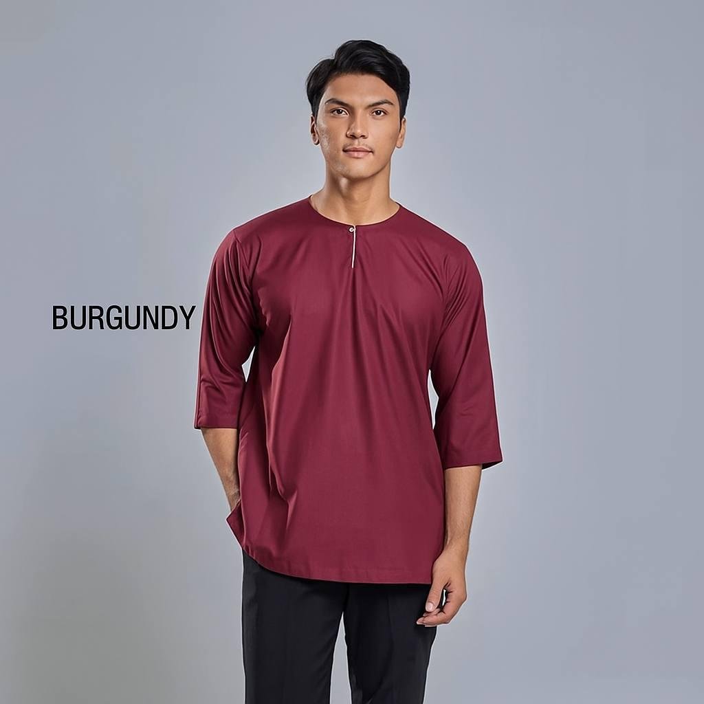 Model wearing Alif Burgundy